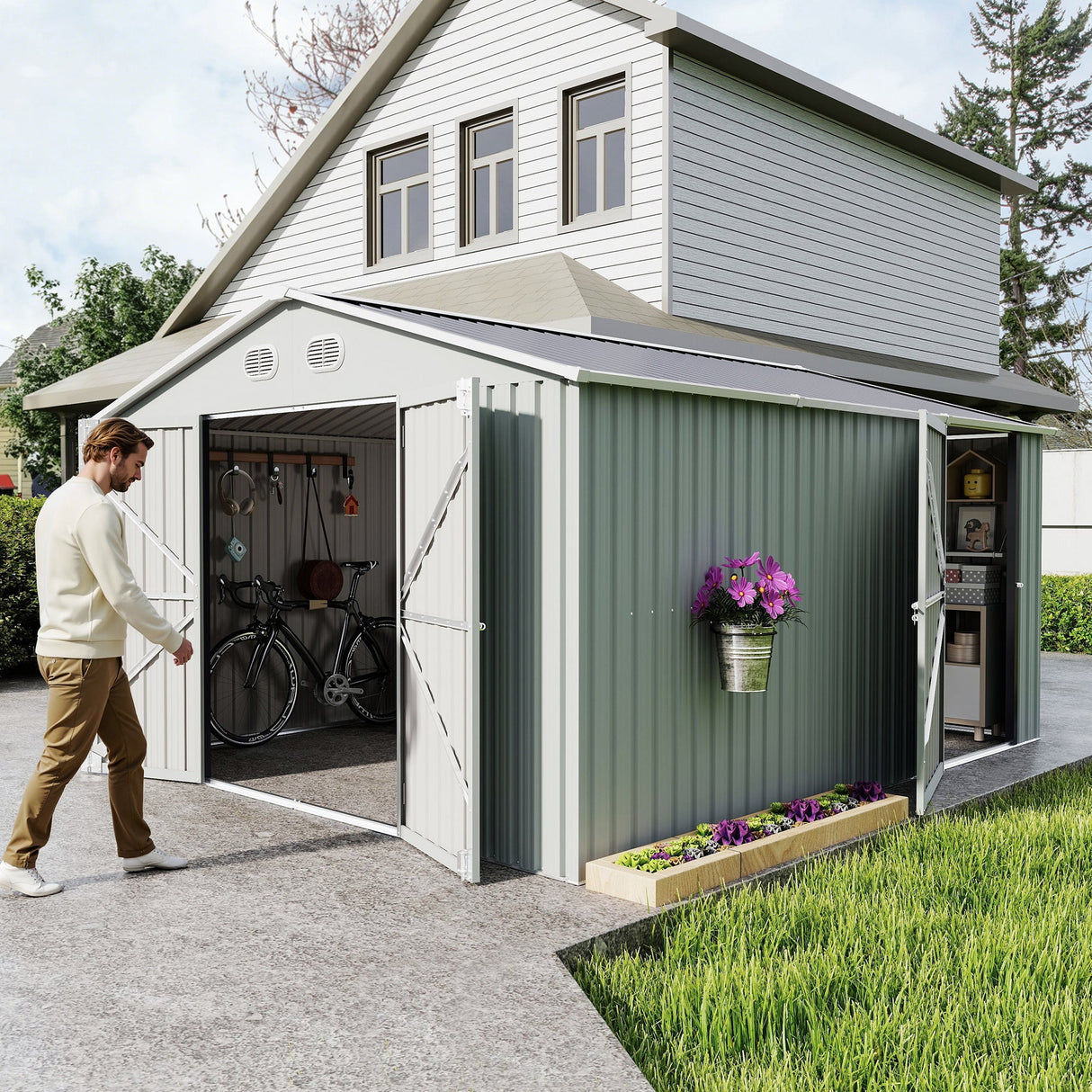 10x12 FT Outdoor Metal Storage Shed