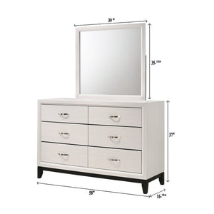 Contemporary 6 Drawer Dresser With Handles