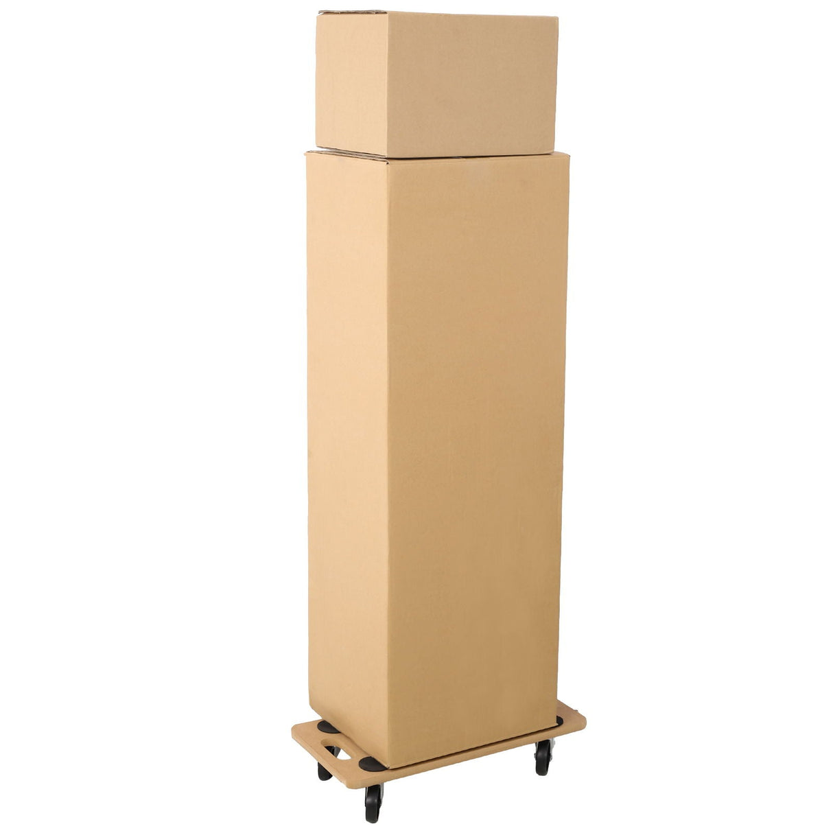 Furniture Moving Dolly, Heavy Duty Wood Rolling Mover With Wheels For Piano Couch Fridge Heavy Items, Securely Holds 500 Lbs (Set of 4) - Natural