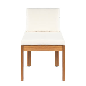 Acacia Wood Outdoor Dining Chair (Set of 2), Teak Finish Wood +