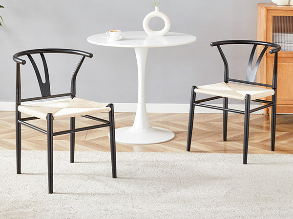 Wesborn Chair - Y-Shaped Medieval Style Armchair for Dining Table, Set of 4