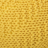 Bordeaux Knitted Cotton Round Pouf Ottoman