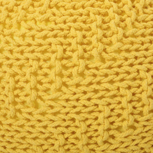 Bordeaux - Knitted Round Pouf Ottoman