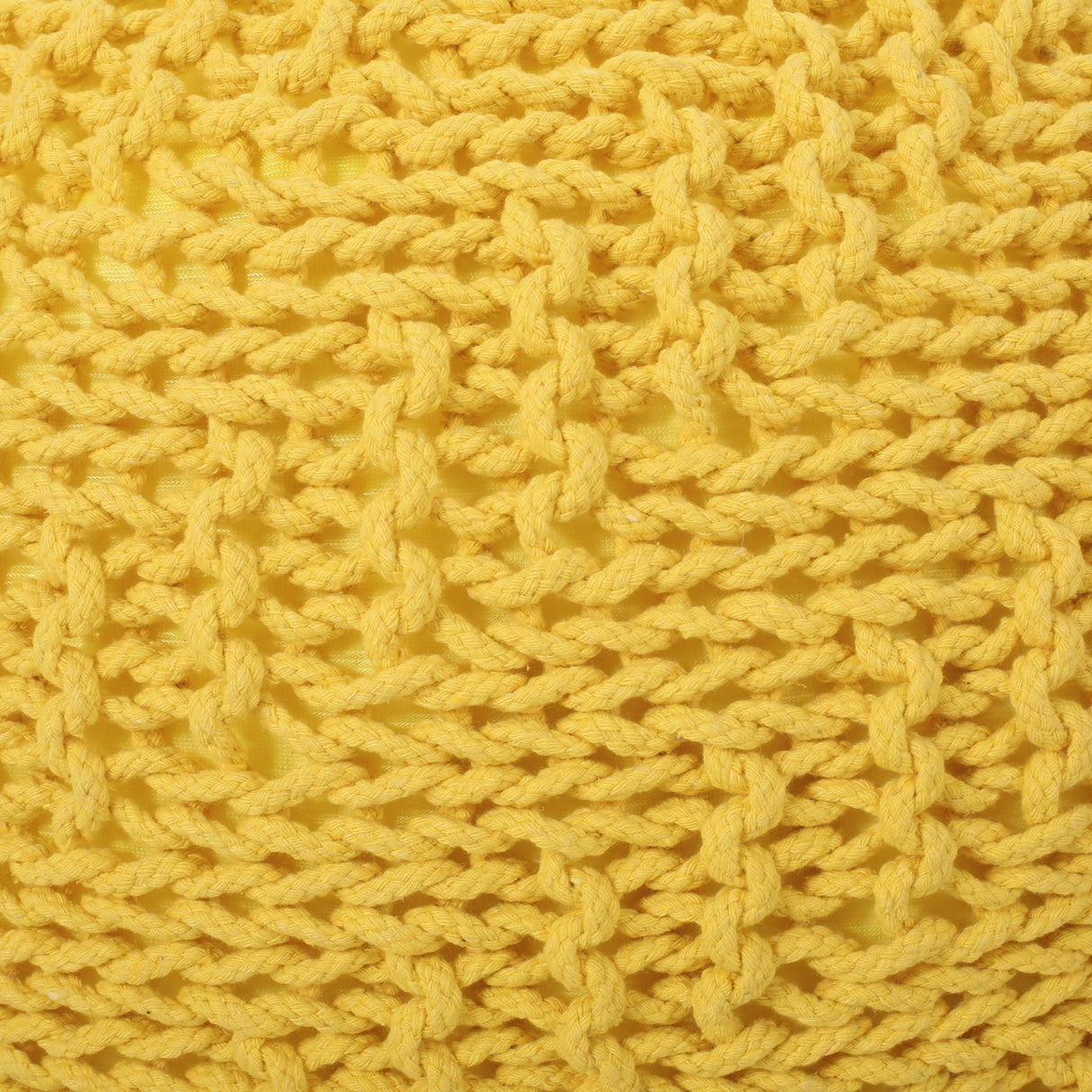 Bordeaux - Knitted Round Pouf Ottoman