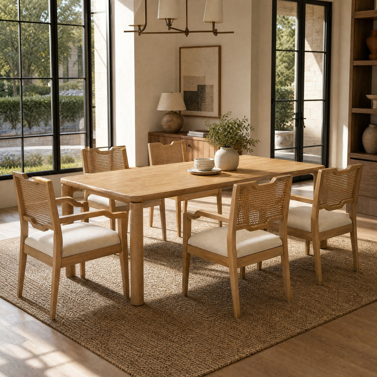 7-Piece Dining Table Set, 70"