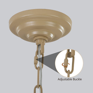 20' Modern 4-Layer Woven Hemp Rope Chandelier