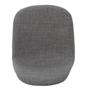 Modern Minimalist Fabric Dining Chair With Iron Legs
