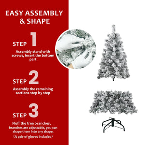 7FT Flocked Christmas Tree
