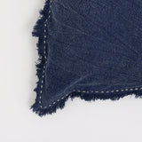 Handcrafted Cotton-Linen Fringe Throw Pillow - 22"