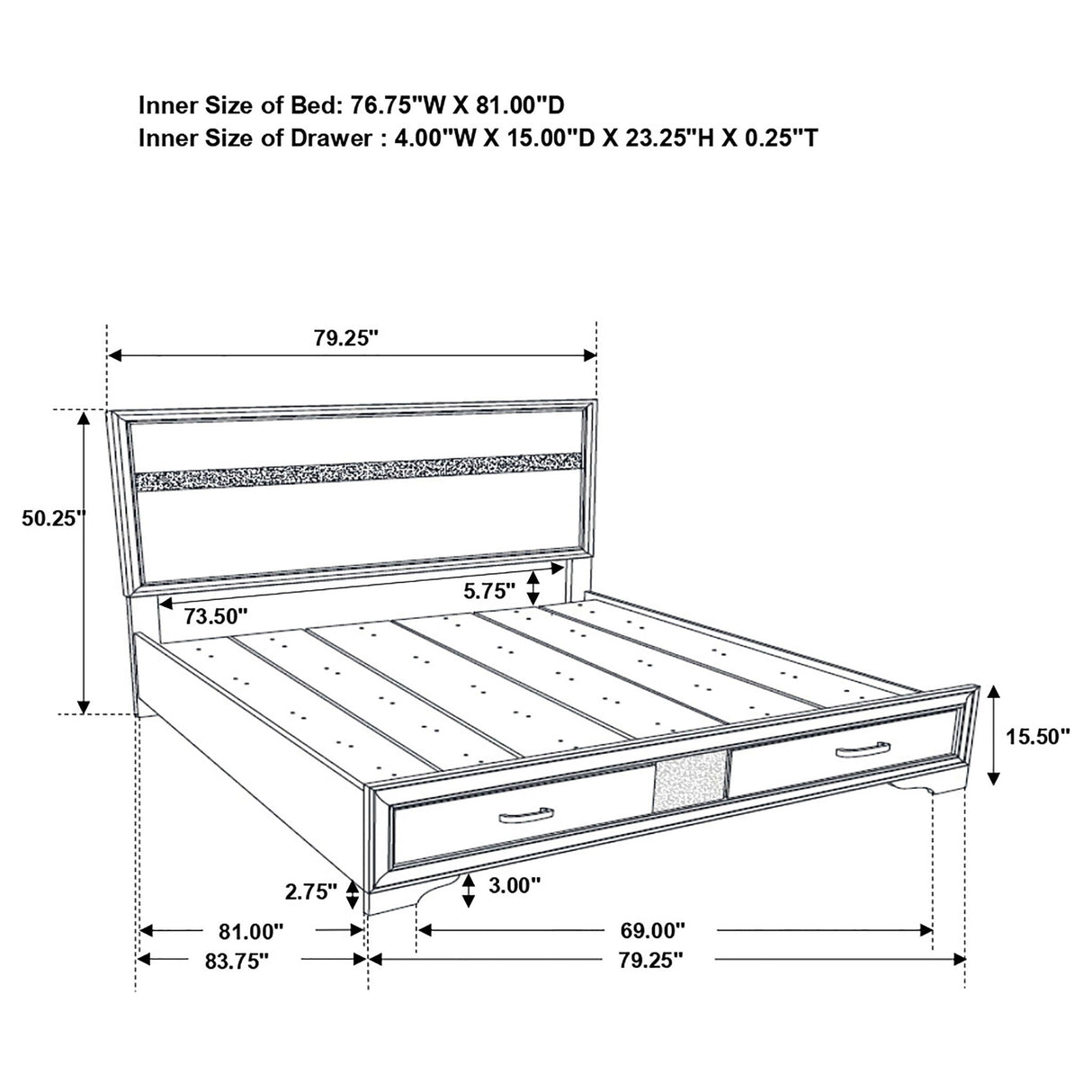 Corbin - Glittering Bedroom Set