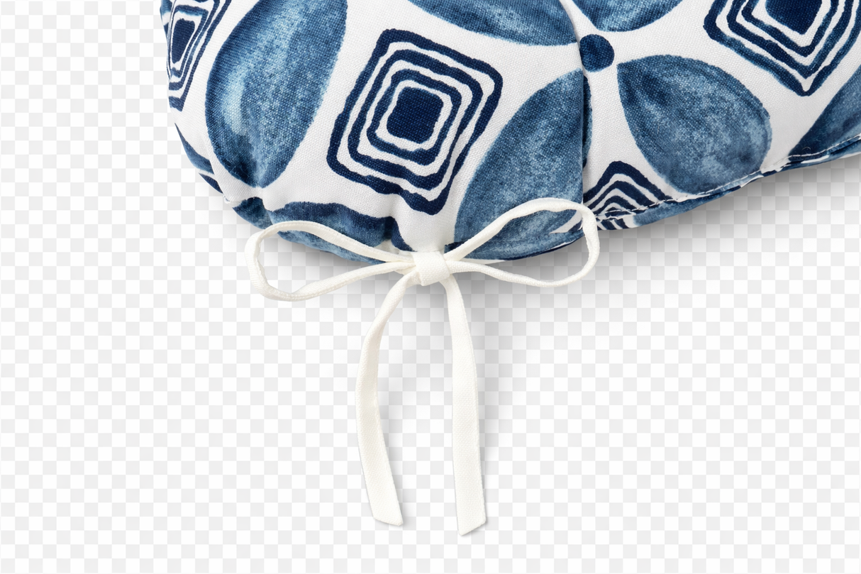 Outdoor Chair Cushions Set of 2 - 19 x 19 x 4 Inch Tufted Seat Cushions