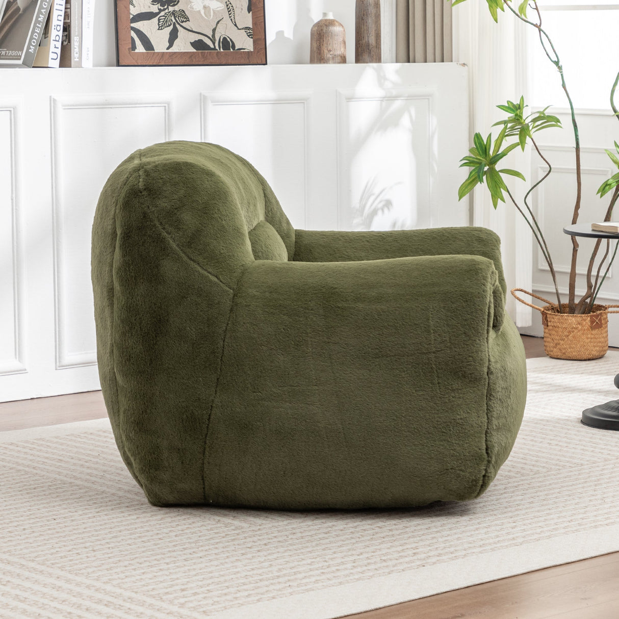 Comfy Faux Fur Bean Bag Chair