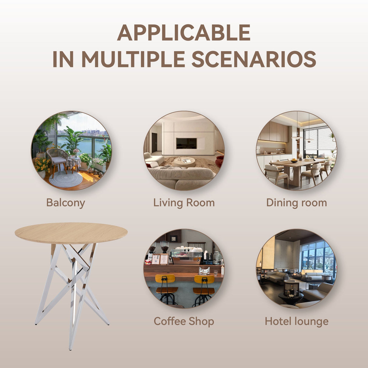 37-Inch Round Dining Table