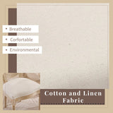 French Country Dining Chairs Set of 2 Upholstered with Rattan Back