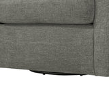 Sutton Light Grey Performance Fabric Swivel Barrel Chair