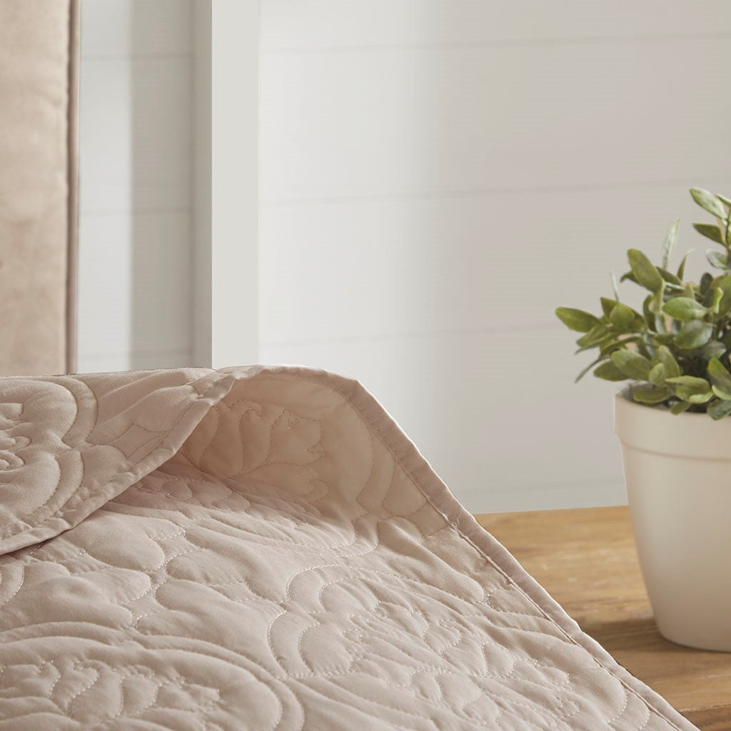 3 Piece Reversible Bedspread Set Khaki King/Cal King