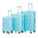 HIFINE TOURIST 20'/24'/28' 3 pcs/set in ABS Spinner Wheel Luggage (Blue)