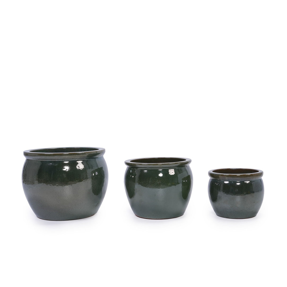 3 Pieces Ceramic Flowerpot Planter for Patio, Garden or Windowsills