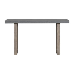 U_STYLE Oak Veneer Console Table with Distinctive Side Shapes