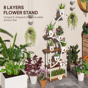 Outsunny 8 Tier Plant Stand Indoor