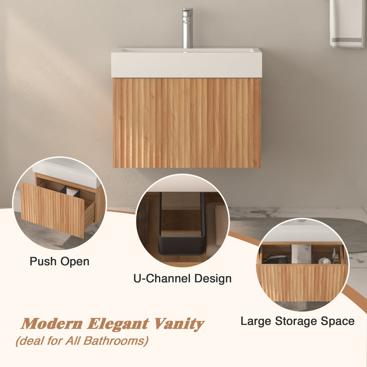 24" Bathroom Vanity with Sink