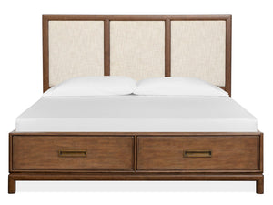 Ridgefield - Complete Panel Storage Bed With Upholstered Headboard