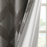 Ogee knitted jacquard total blackout curtain panel (only 1 pc panel)