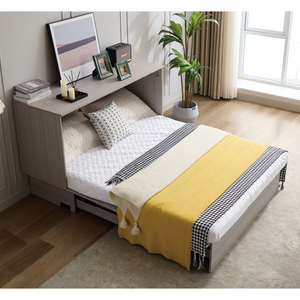 Cabinet Bed with Storage and Foam Mattress