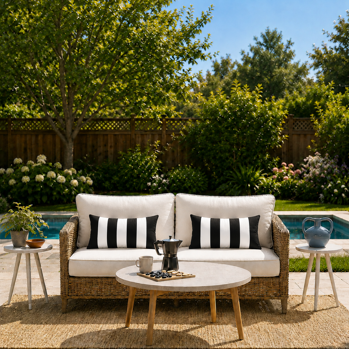 4 Pack Outdoor Lumbar Pillow Covers
