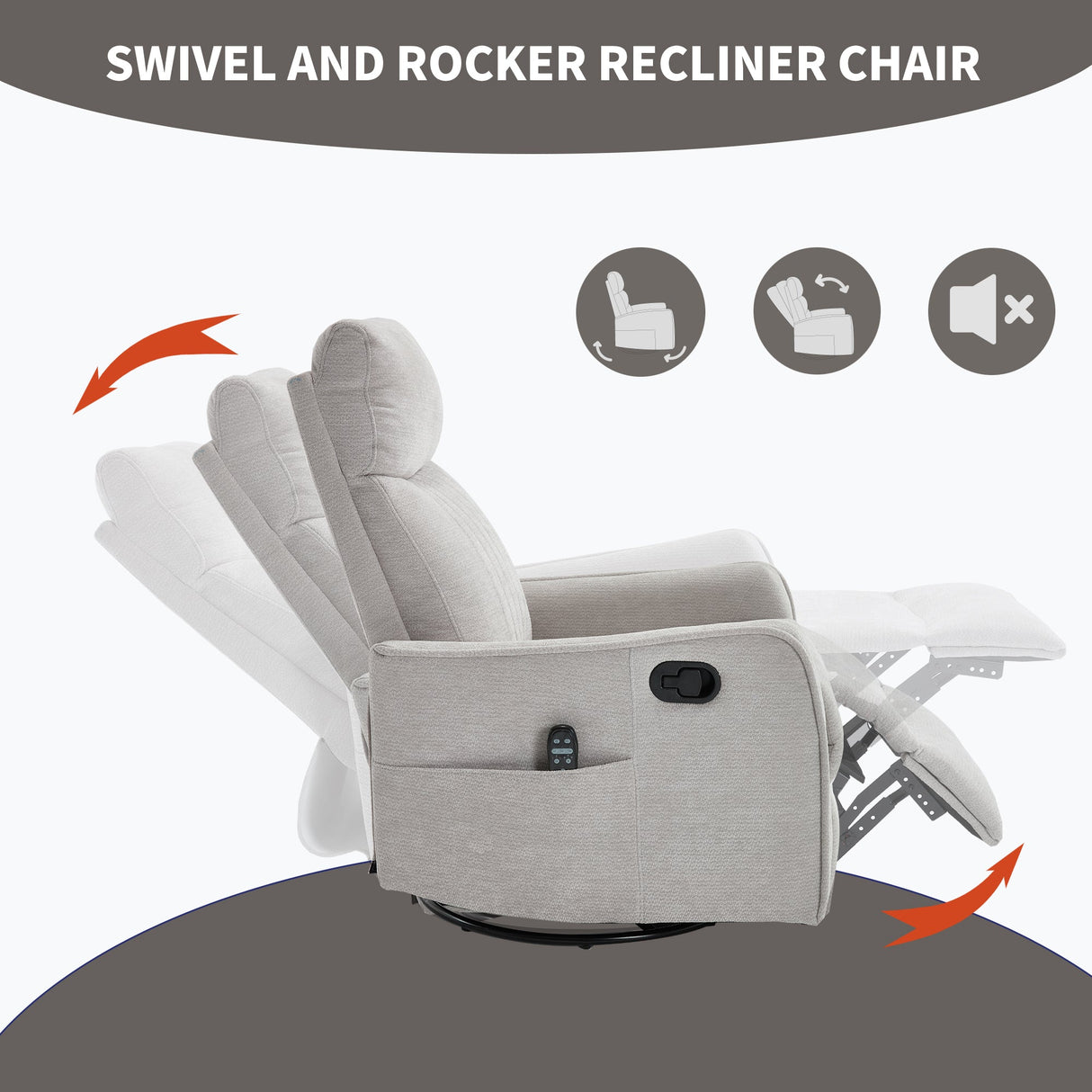 Comfortmax Swivel and Rocking Recliner