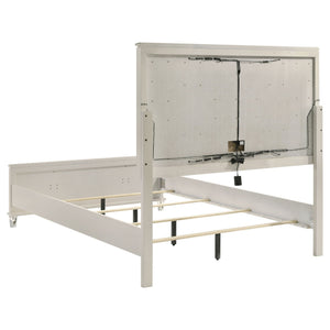 Gwendolyn - Queen Panel Bed With LED Headboard - White