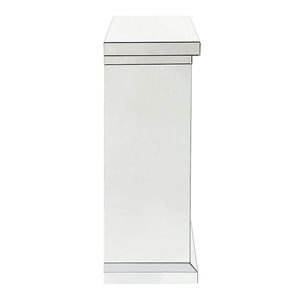 Noralie - 40" Fireplace - Mirrored & Faux Diamonds
