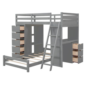 Bunk Bed With LED Light And USB Ports