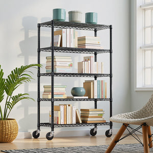 5-Shelf Storage Shelves - Heavy Duty Metal Shelving Unit