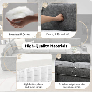 117.5" U-Shaped Sectional Sofa