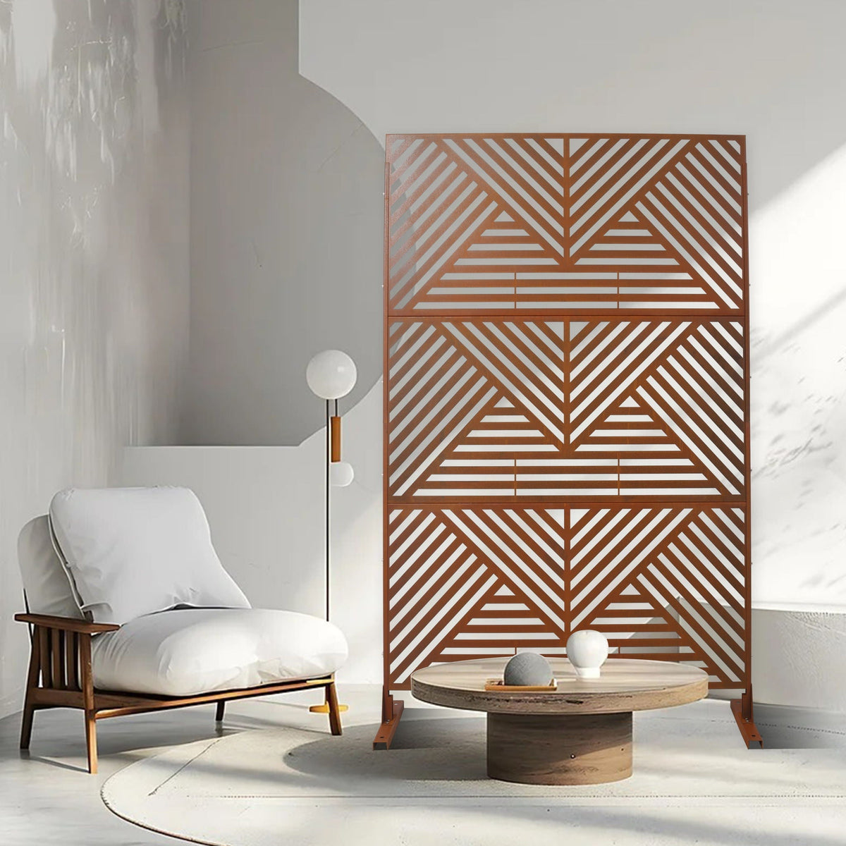 Freestanding Outdoor & Indoor Freestanding Metal Privacy Screen