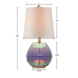 Tm iridescent glass table lamp