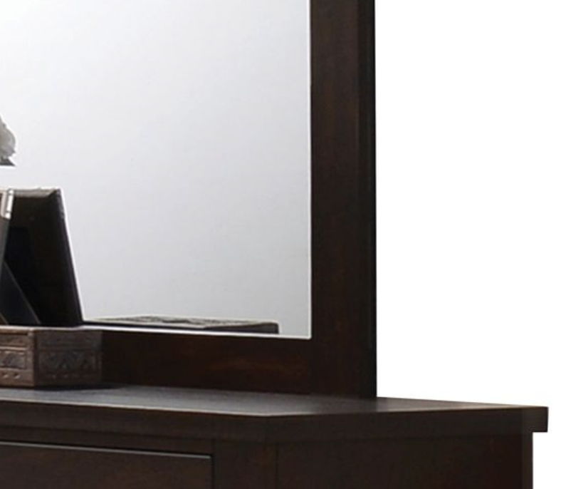Panang Mahogany Mirror with Wooden Frame - Dark Brown
