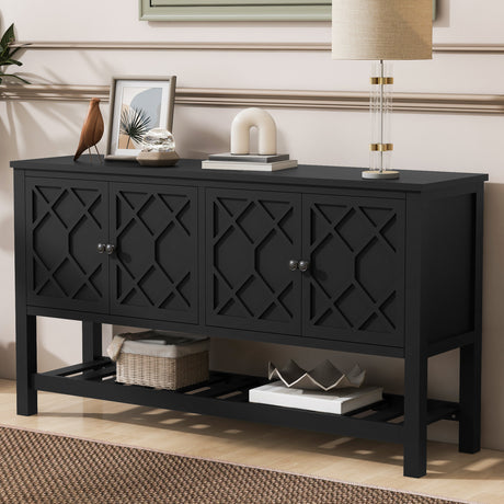 The-Polygonal-Geometric-Entryway-Table-with-Bottom-Shelf-Entryway-Tables