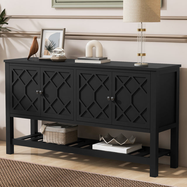 The-Polygonal-Geometric-Entryway-Table-with-Bottom-Shelf-Entryway-Tables