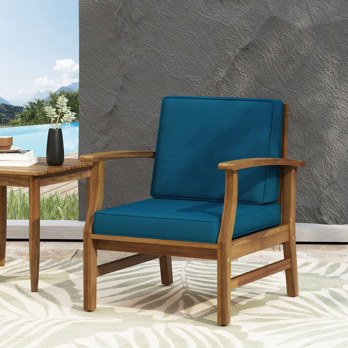 Perla - Contemporary Club Chair With Water Resistant Cushionі