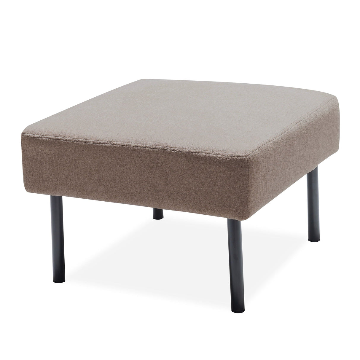 Modern L Shaped 3 Seater Sofa With Ottoman, Upholstered Couch For Small Spaces