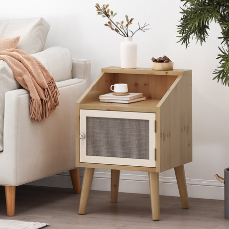 Wood-and-Rattan-End-Table-–-Stylish-Storage-with-Natural-Charm-Accent-Tables