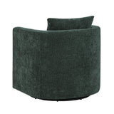 Sutton Light Grey Performance Fabric Swivel Barrel Chair