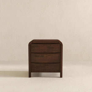 Lionel - Nightstand 3 Drawer Bed Side Table - Brown
