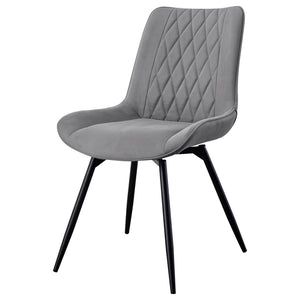 Tufted Swivel Dining Chairs (Set of 2) - Gray