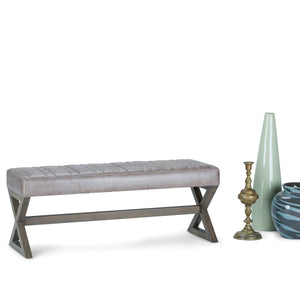 Salinger - Large Ottoman Bench - Distressed Grey Taupe