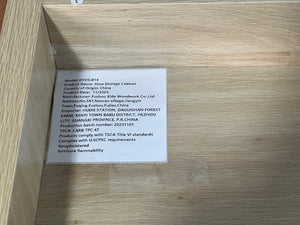 42.5" Tall Rattan Shoe Cabinet with Doors