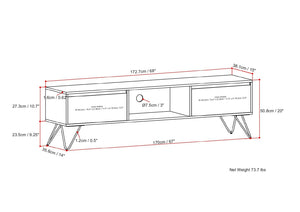 Hunter - Handcrafted TV Media Stand - Natural