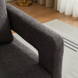 Stonewell Square Swivel Accent Chair with Open Back